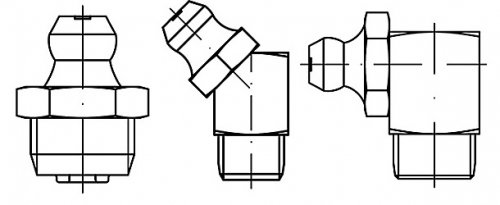 Graisseur forme conique DIN 71412 A, B et C